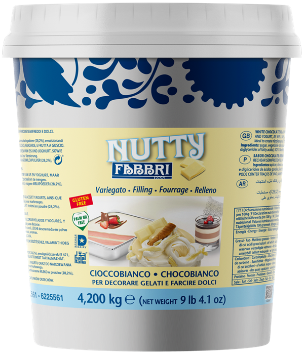 FABBRI VARIEGAT NUTTY BIJELA ČOKOLADA 4,2kg
