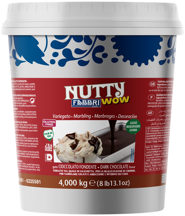 FABBRI VARIEGAT NUTTY TAMNA ČOKOLADA 4 kg